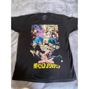 My Hero Academia Project Funimation Large Graphic Tee Black T-Shirt sku7
